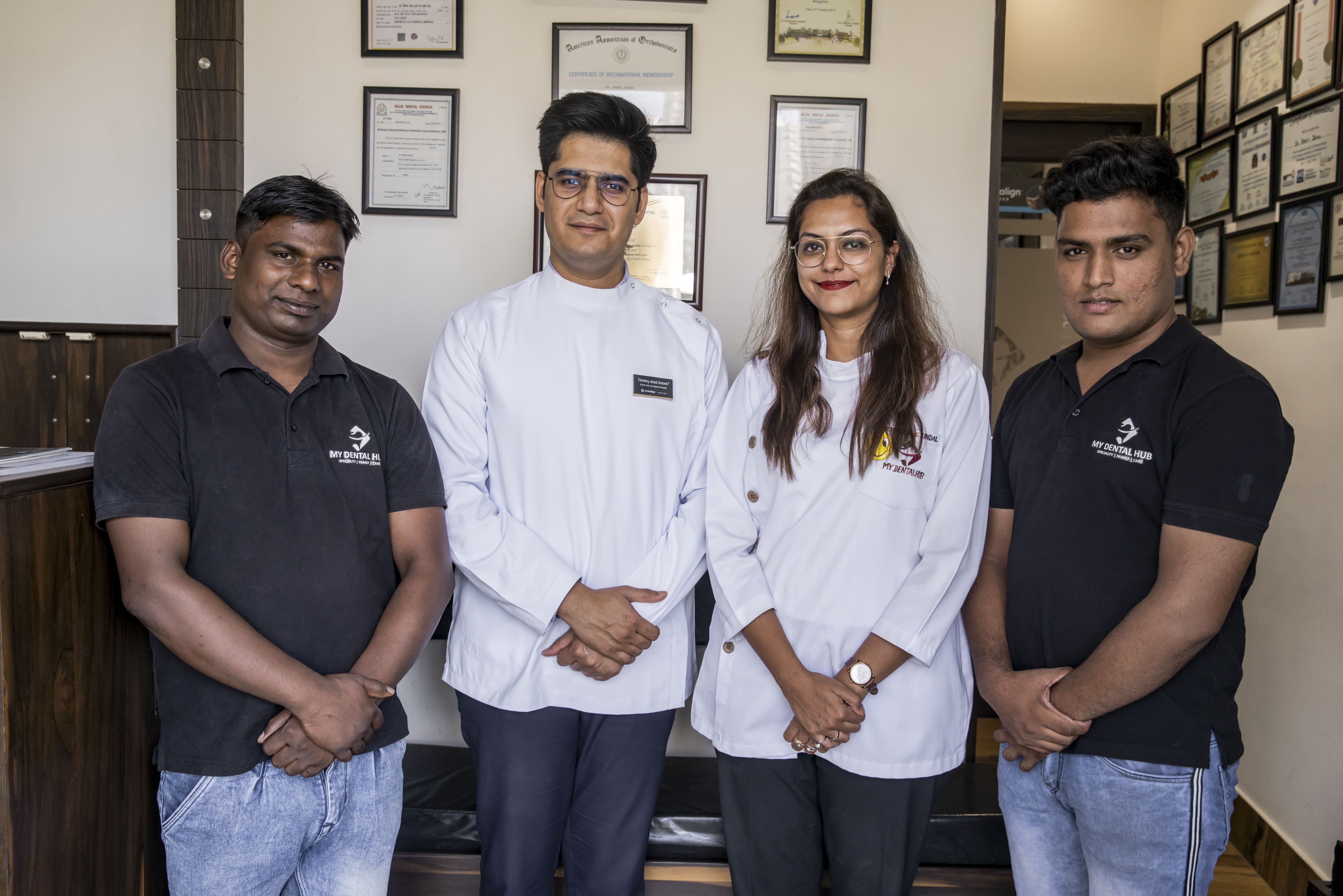 Clinic entrance and branding